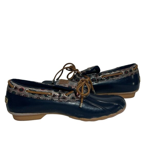 Sperry Top Siders Women Brown Size 10 Lace Up Waterproof Rubber Duck Boat Shoes - Picture 4 of 6